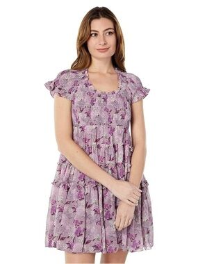 En Saison Luiciate Floral Lavender
Smocked Bodice Mini Dress